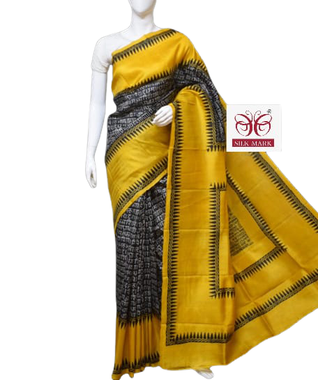 Pure Tussar Silk print saree