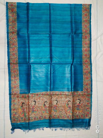 Tussar silk hand kalamkari dupatta SILK ZONE