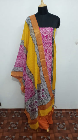 Semi-Tussar Printed Suit SILK ZONE