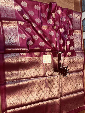 TUSSRE MUNGA SILK JACQUARD SAREE SILK ZONE