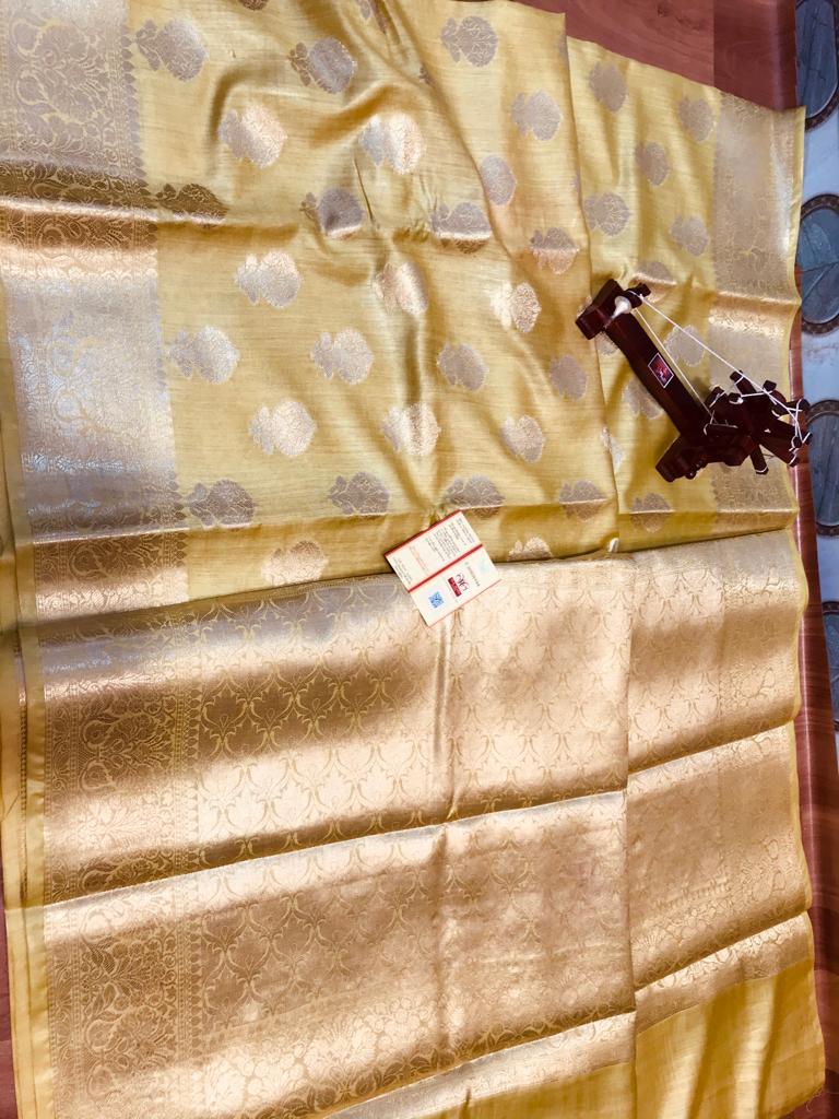 TUSSRE MUNGA SILK JACQUARD SAREE SILK ZONE