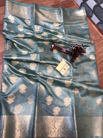 TUSSRE MUNGA SILK JACQUARD SAREE SILK ZONE