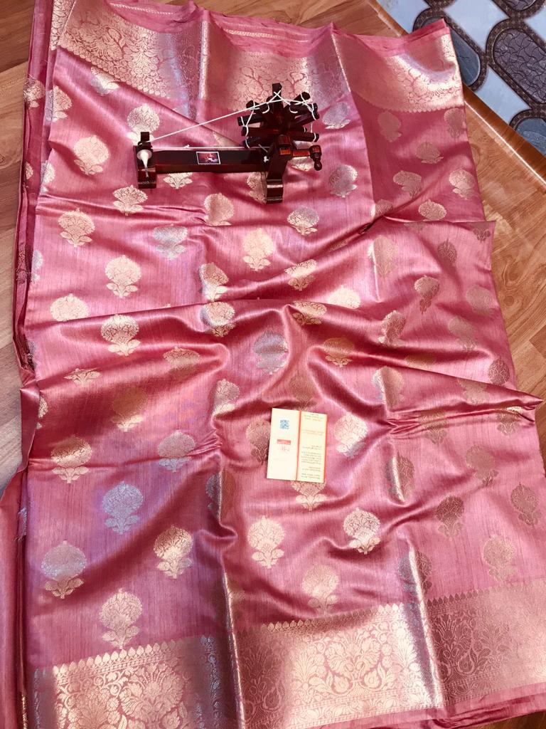 TUSSRE MUNGA SILK JACQUARD SAREE SILK ZONE