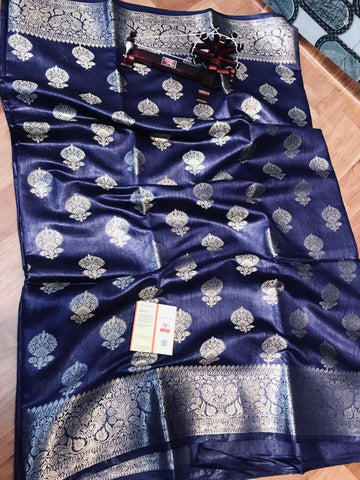 TUSSRE MUNGA SILK JACQUARD SAREE SILK ZONE