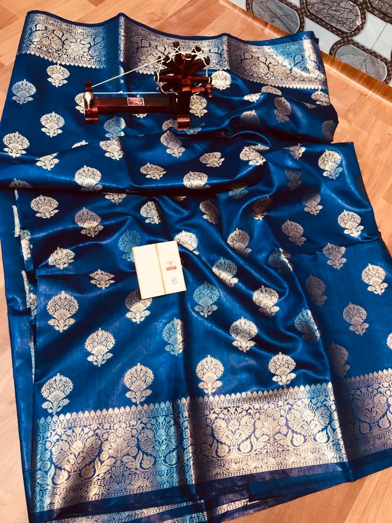 TUSSRE MUNGA SILK JACQUARD SAREE SILK ZONE