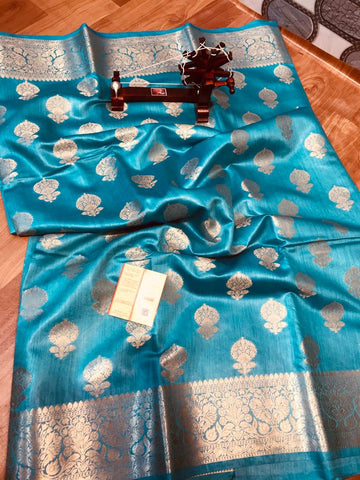 TUSSRE MUNGA SILK JACQUARD SAREE SILK ZONE