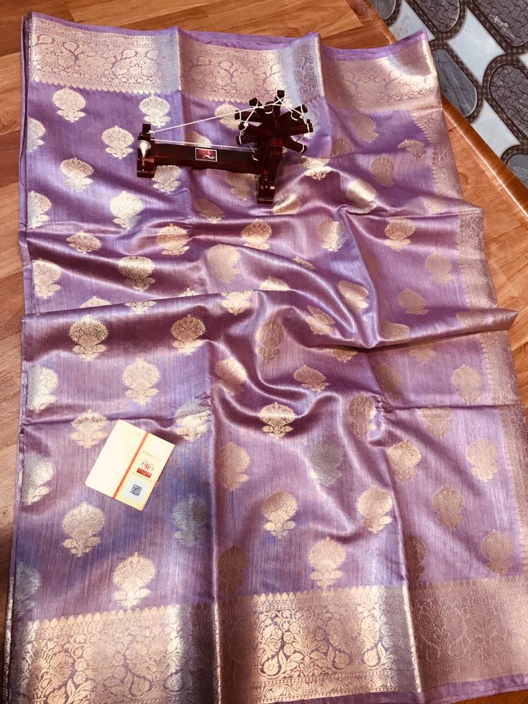 TUSSRE MUNGA SILK JACQUARD SAREE SILK ZONE