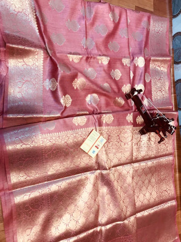 TUSSRE MUNGA SILK JACQUARD SAREE SILK ZONE