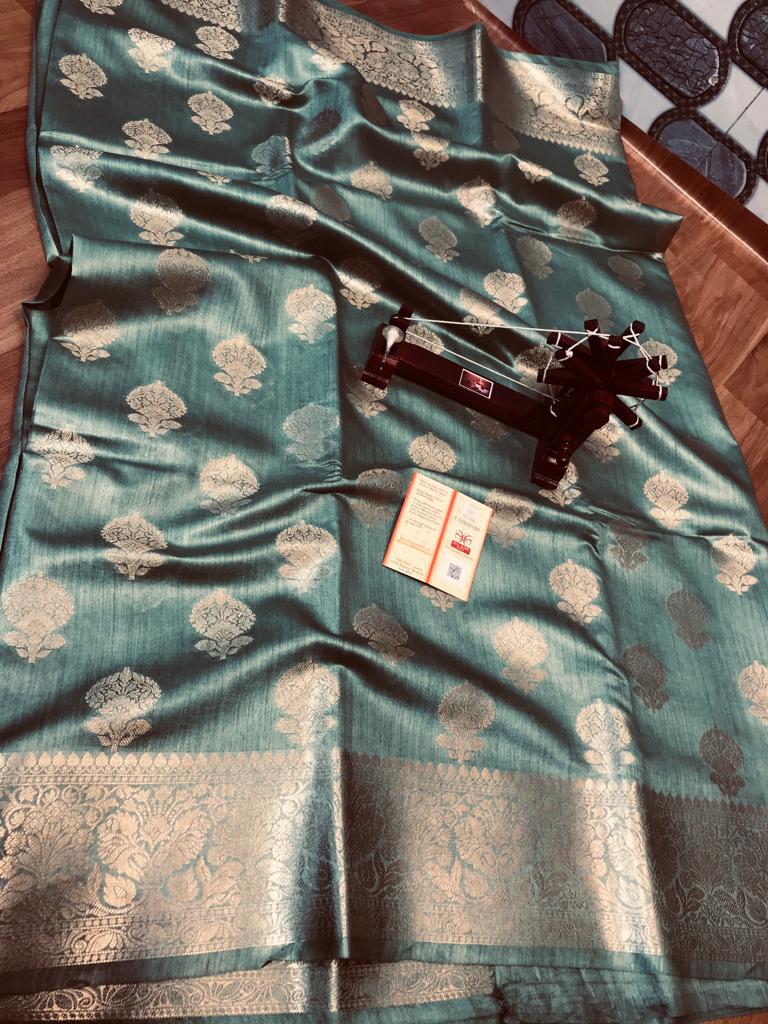 TUSSRE MUNGA SILK JACQUARD SAREE SILK ZONE