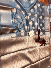TUSSRE MUNGA SILK JACQUARD SAREE SILK ZONE