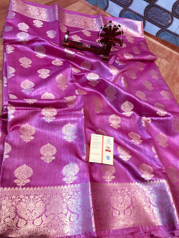 TUSSRE MUNGA SILK JACQUARD SAREE SILK ZONE