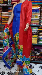Tussar silk hand print suit SILK ZONE