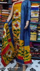 Tussar silk hand print suit SILK ZON