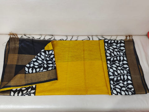 TUSSAR SILK PRINT SAREE