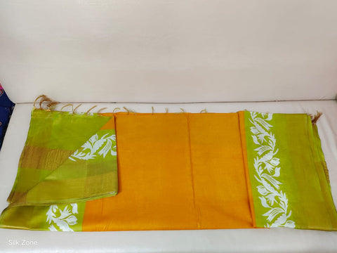 TUSSAR SILK PRINT SAREE