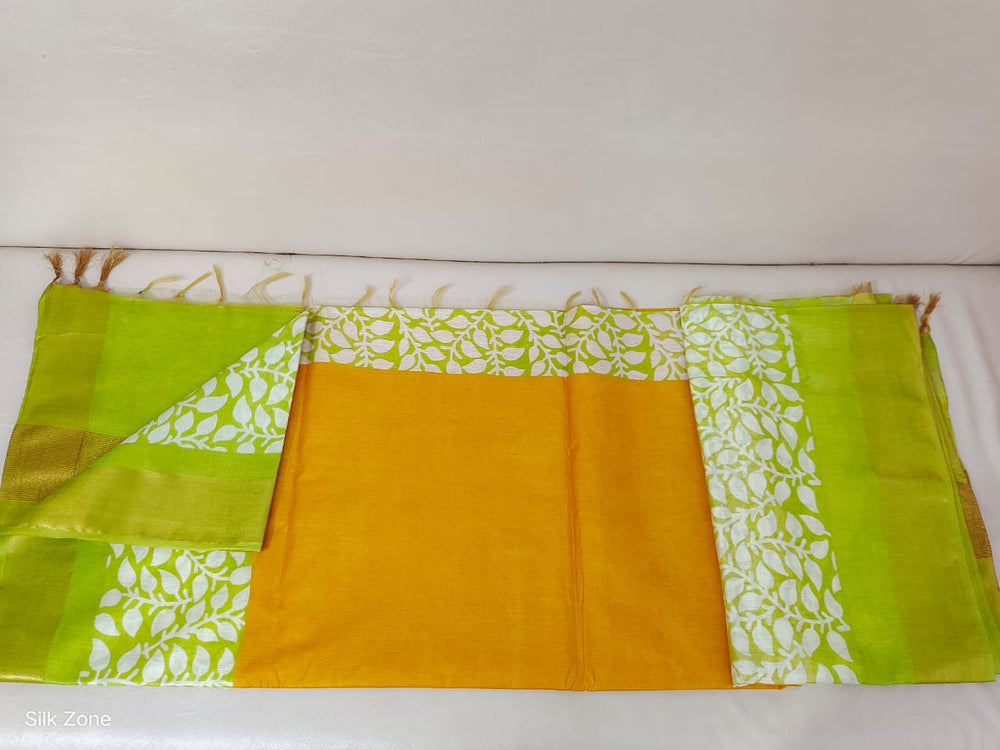 TUSSAR SILK PRINT SAREE