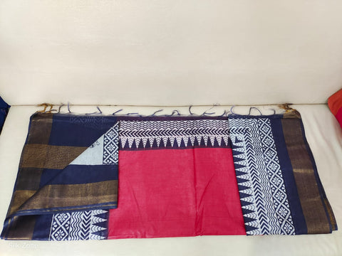 TUSSAR SILK PRINT SAREE