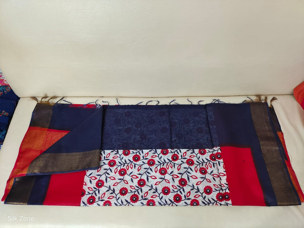 TUSSAR SILK PRINT SAREE