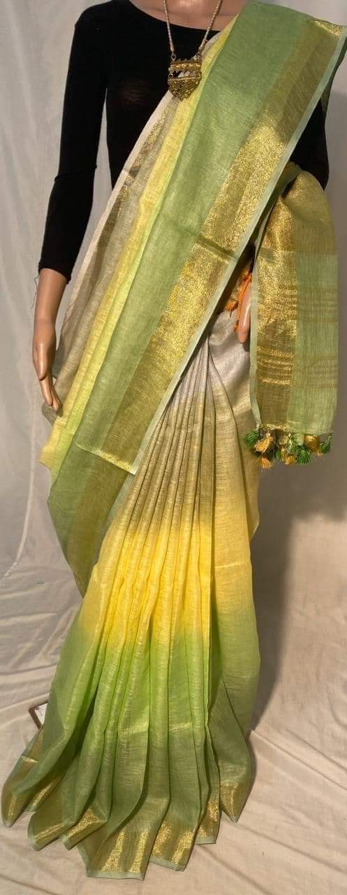 Pure linen saree SILK ZON