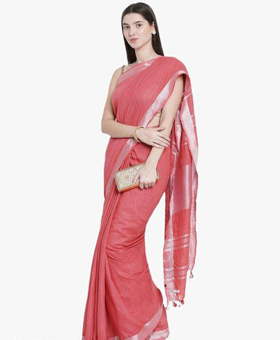 Semil linen soft saree SILK ZONE