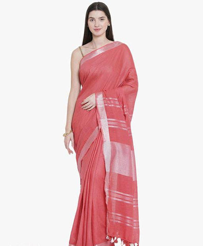 Semil linen soft saree SILK ZONE