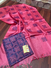 TUSSAR SILK EMBROIDERY SUIT SILK ZON