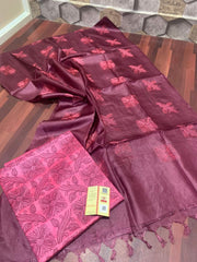TUSSAR SILK EMBROIDERY SUIT SILK ZON