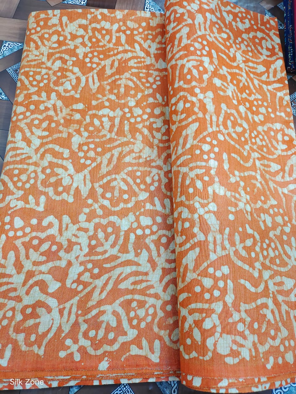 Cotton dupion batik print fabric SILK ZON