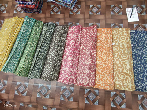 Cotton dupion batik print fabric SILK ZON