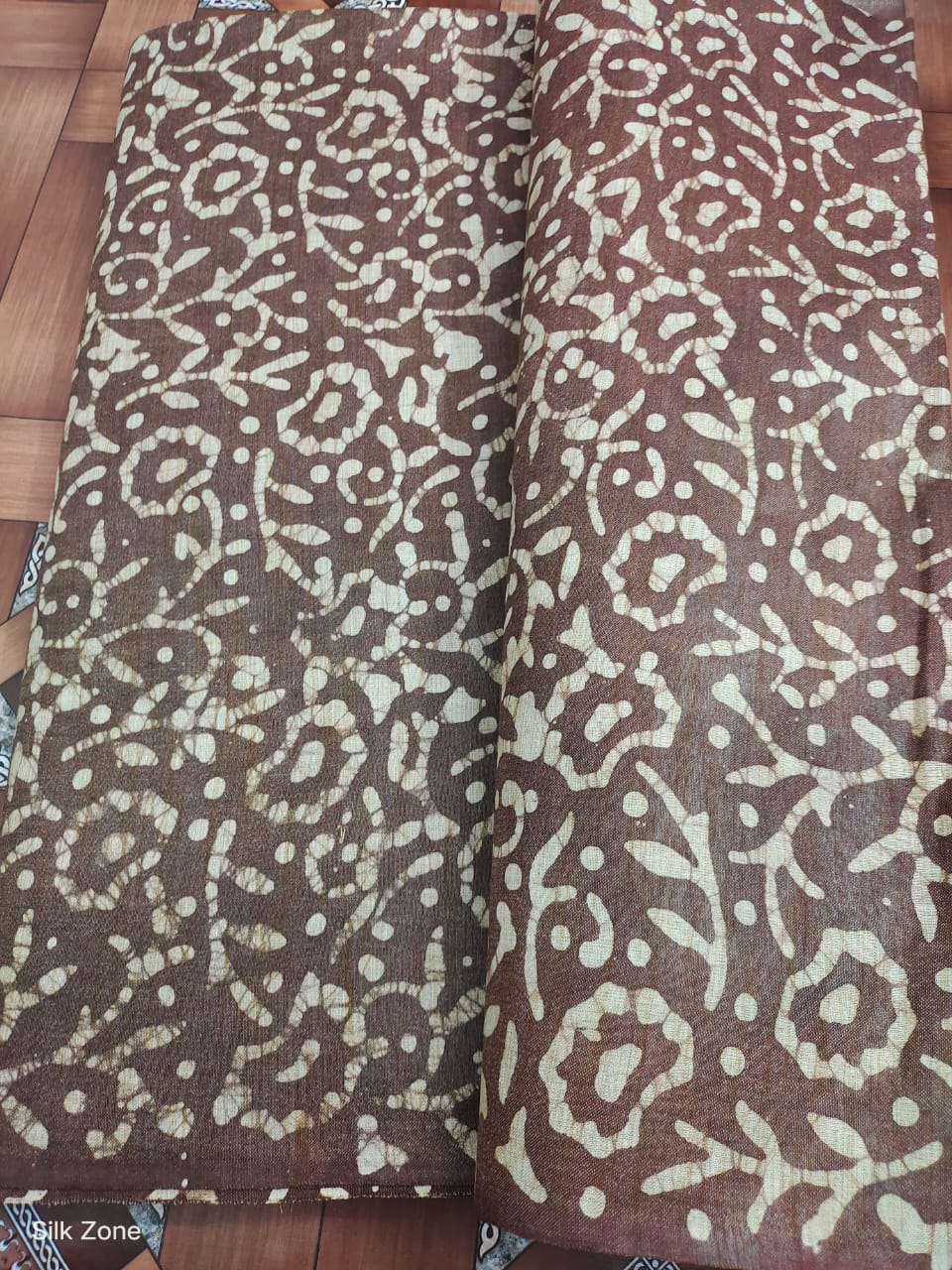 Cotton dupion batik print fabric SILK ZON