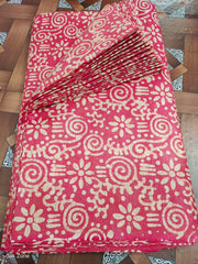 Cotton dupion batik print suit SILK ZON