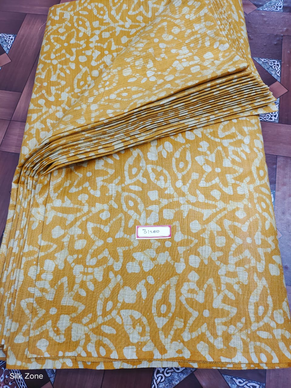 Cotton dupion batik print fabric SILK ZON