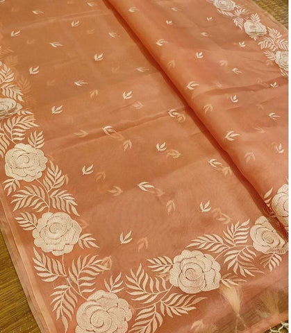 Organza Saree - Organza Embroidery Saree