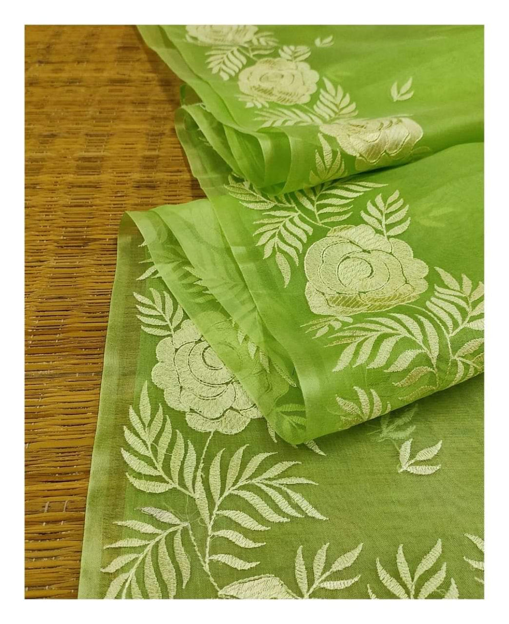 Organza Saree - Organza Embroidery Saree