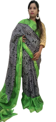 Modal Silk Hand Print Saree