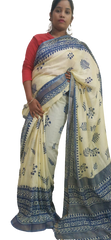 Modal Silk Hand Print Saree