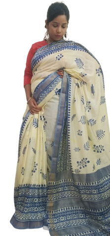 Modal Silk Hand Print Saree