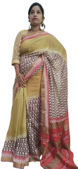 Pure Tussar Silk print saree