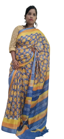 Modal Silk Hand Block Print Saree