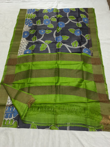 Pure Tussar Silk print saree