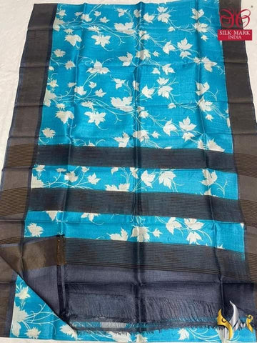 Pure Tussar Silk print saree