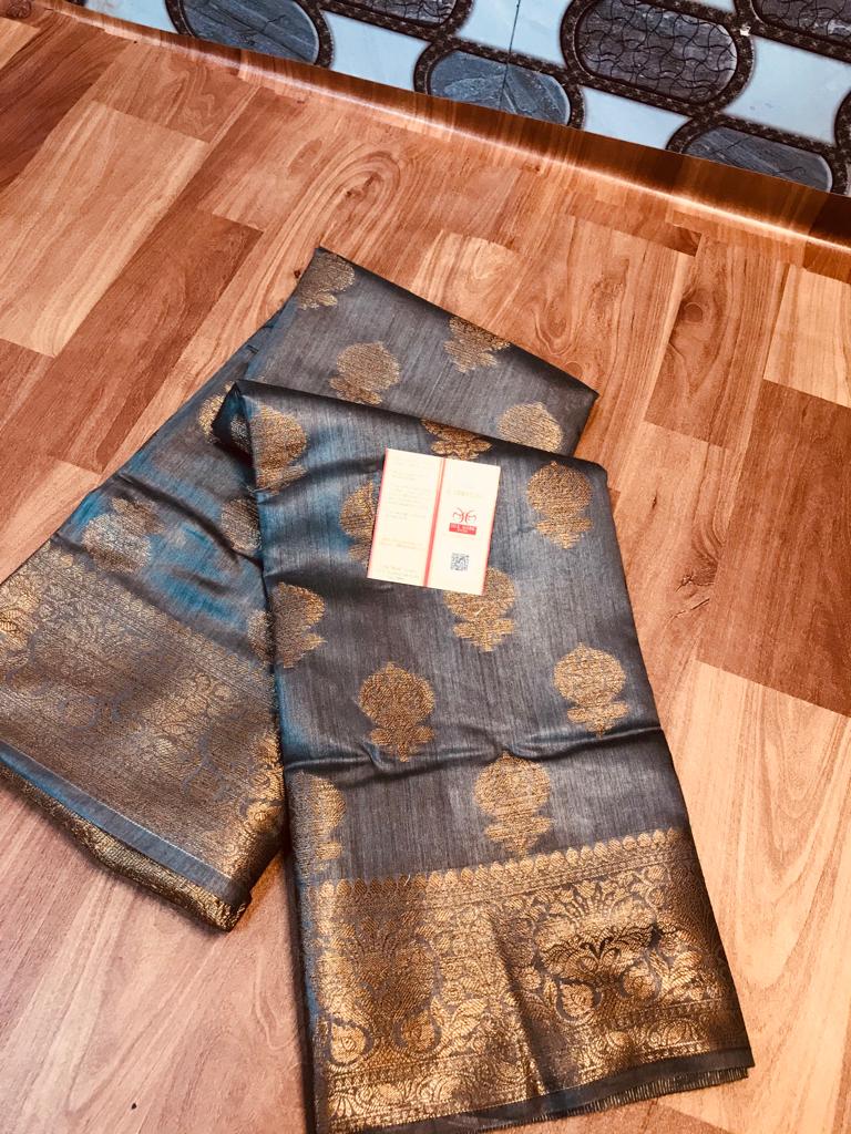 Pure Tussar Silk print saree