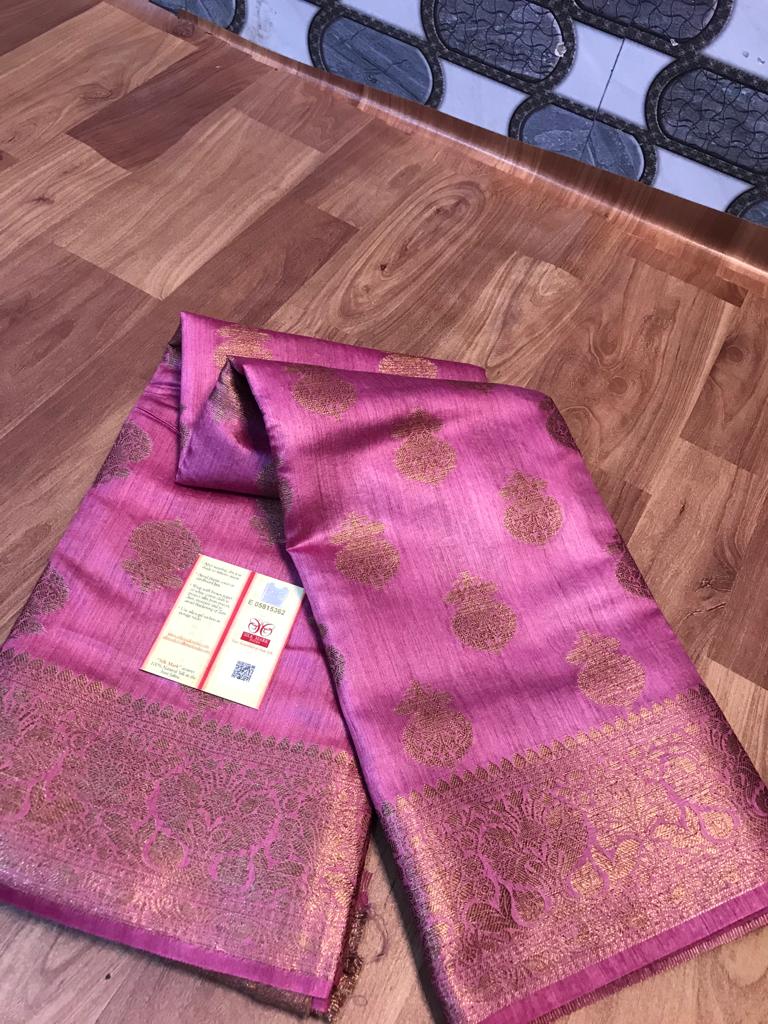 Pure Tussar Silk print saree