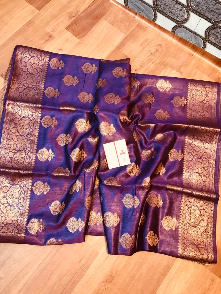 Pure Tussar Silk print saree