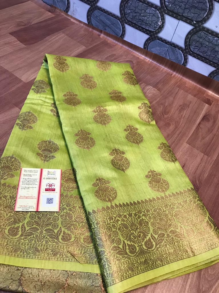 Pure Tussar Silk print saree