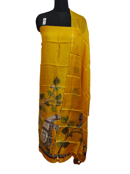 Tussar Silk Print Suit