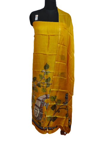 Tussar Silk Print Suit