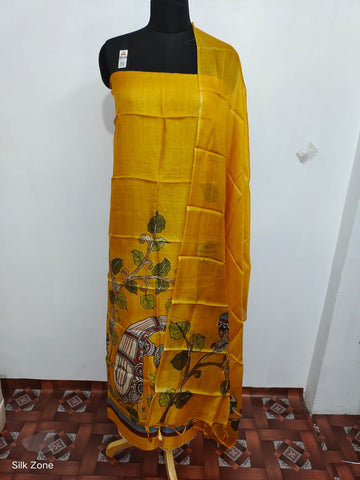 Tussar Silk print Suit