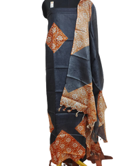 Tussar Silk Print Suit