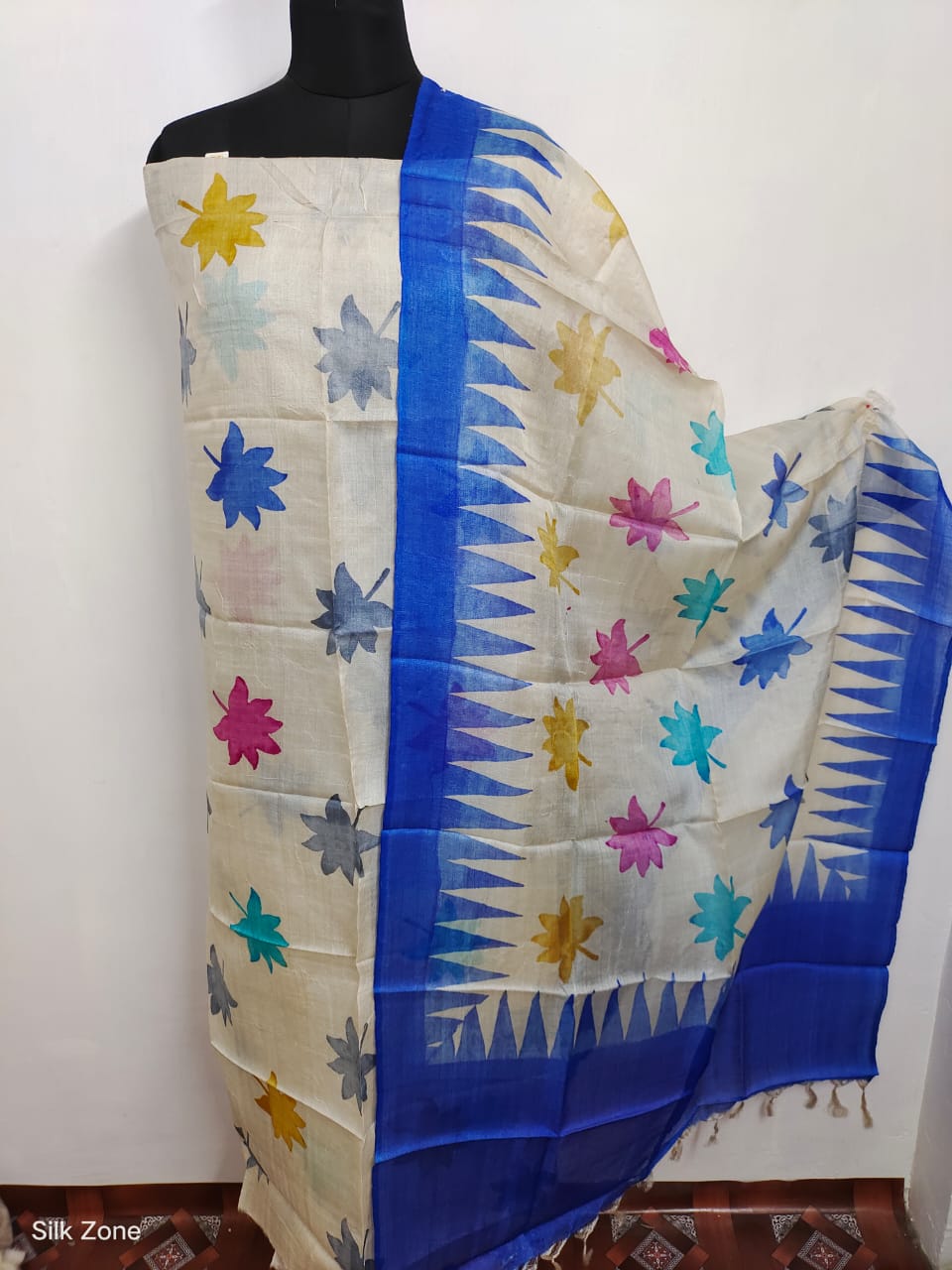 Tussar Silk print Suit